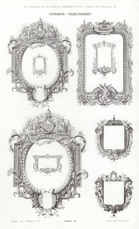 Page de Vignettes Typographiques - French School