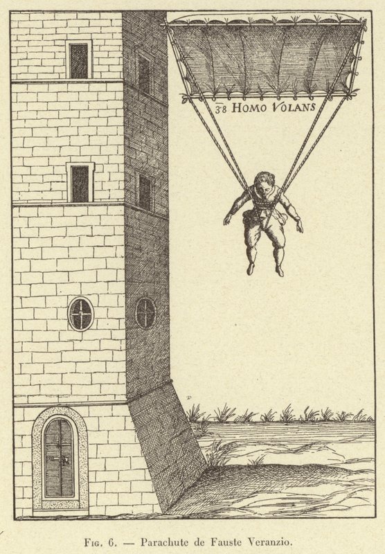 Parachute de Fauste Veranzio - French School