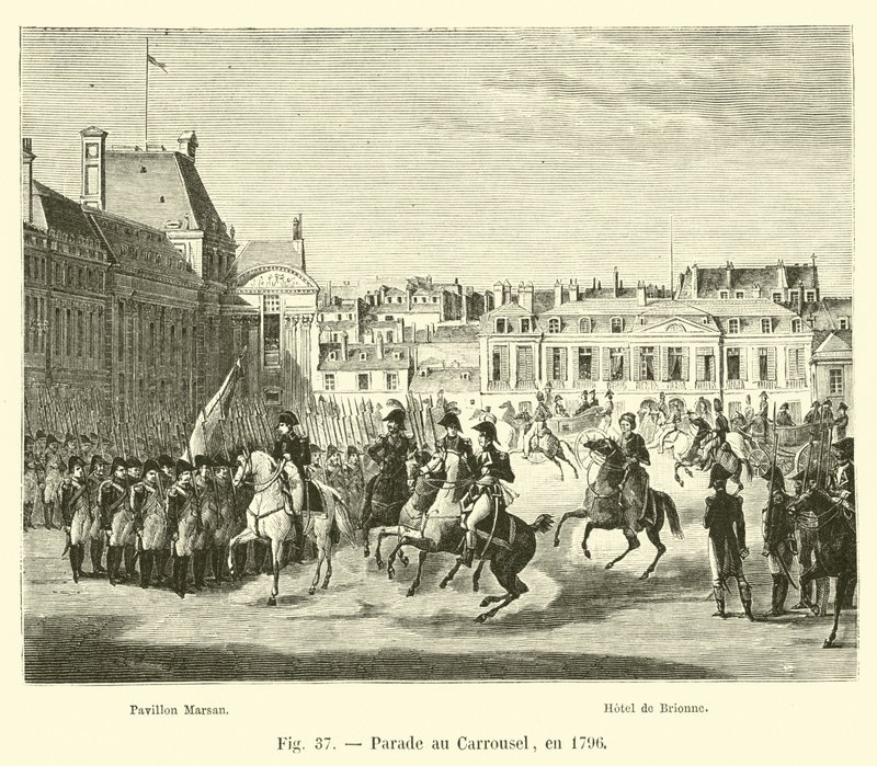 Parade au Carrousel, en 1796 - French School