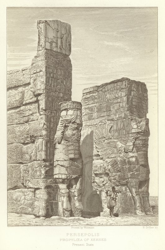Persépolis, Propylées de Xerxès, État actuel - French School