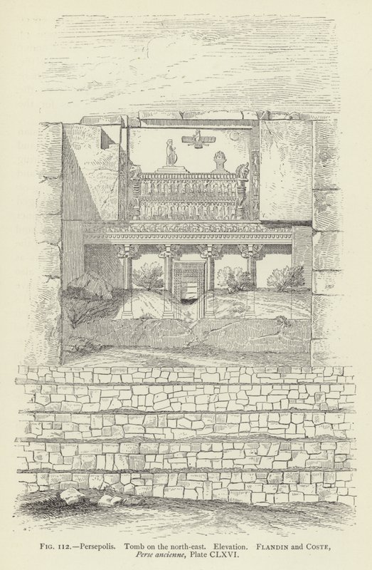 Persépolis, Tombe au nord-est, Élévation - French School