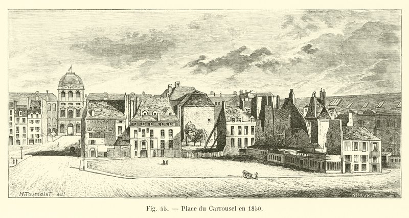 Place du Carrousel en 1850 - French School