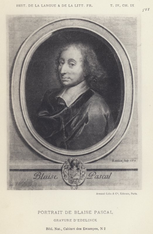 Portrait de Blaise Pascal - French School