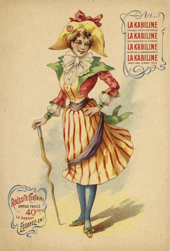 Jolie fille française en tenue colorée - French School