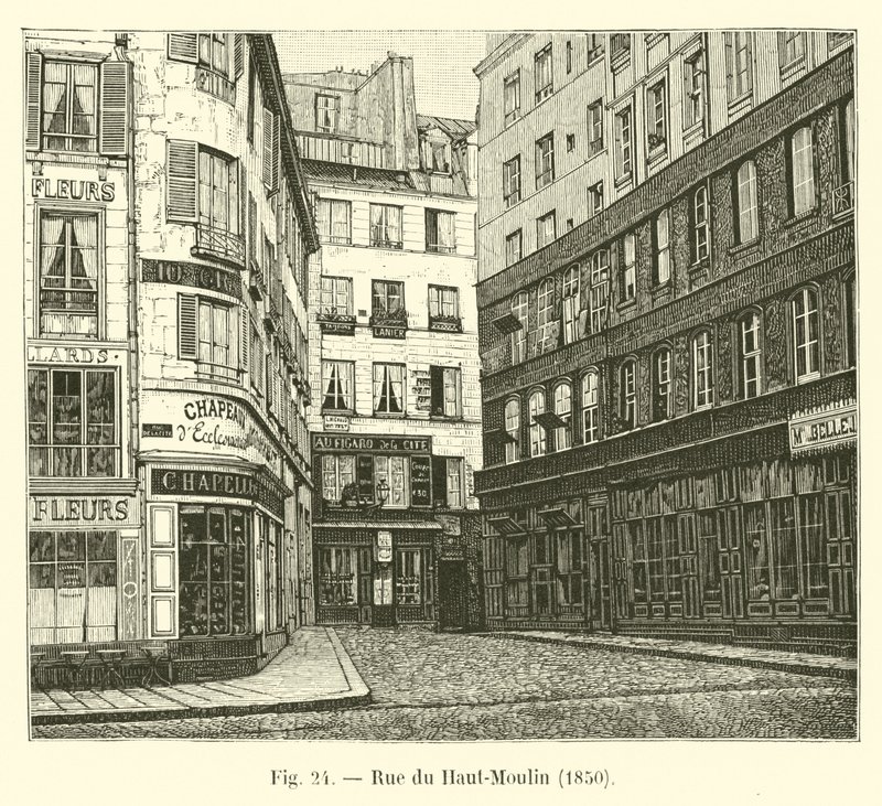 Rue du Haut-Moulin, 1850 - French School