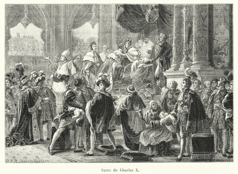 Sacre de Charles X - French School
