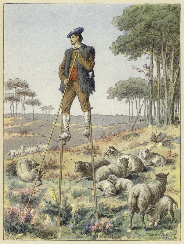 Berger sur échasses, Landes, France - French School