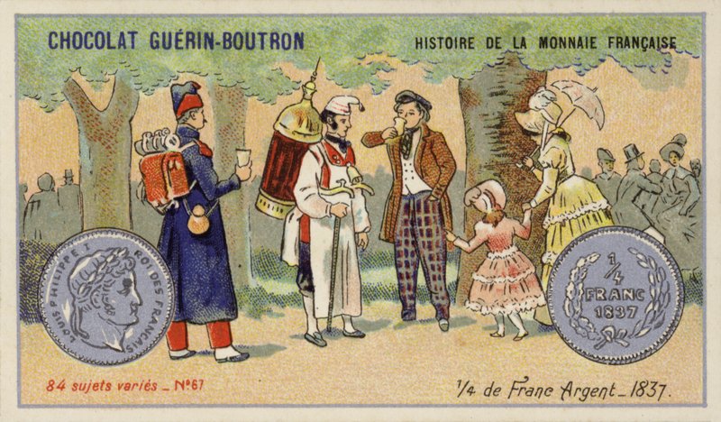 Quart de franc en argent - French School