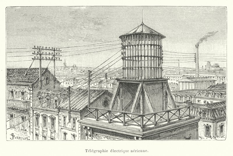 Télégraphie électrique aérienne - French School