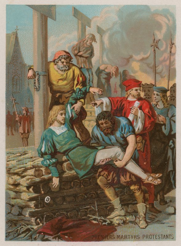 Les premiers martyrs protestants - French School