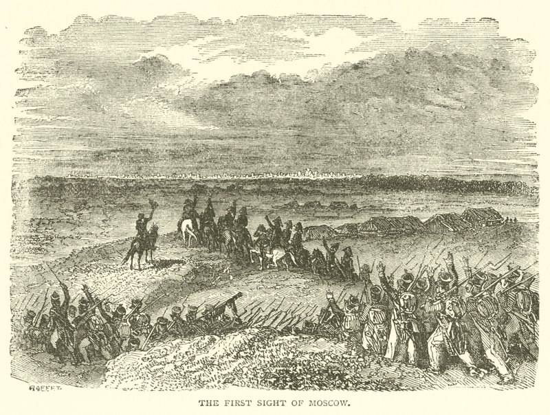 La première vue de Moscou (gravure) - French School
