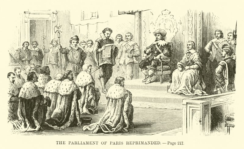 Le Parlement de Paris réprimandé - French School