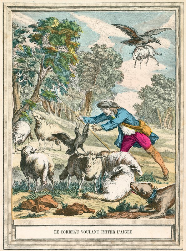Le corbeau voulant imiter l