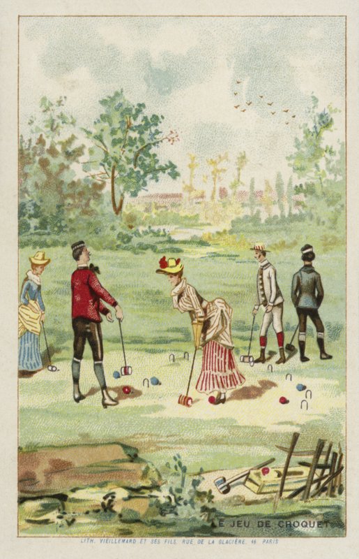 Le jeu de croquet - French School