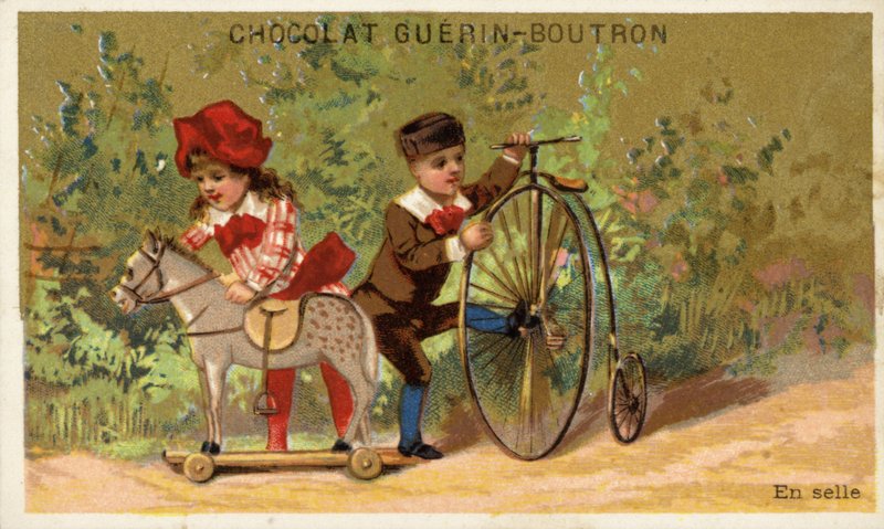 Cheval jouet et cycle jouet - French School