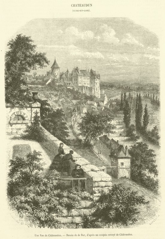Une vue de Châteaudun - French School