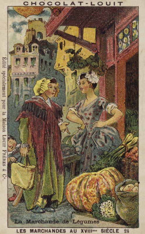 Vendeur de légumes, 18ème siècle - French School