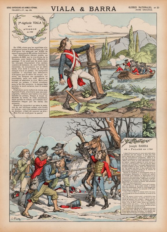 Viala et Barra (lithographie en couleur) - French School