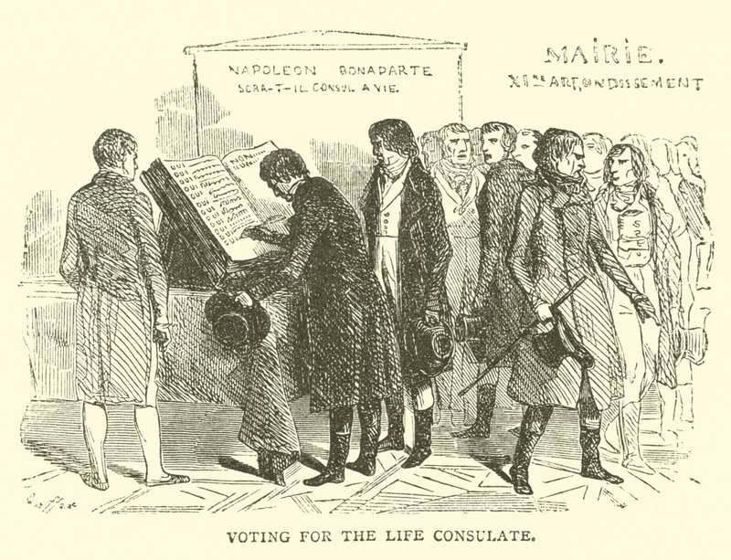 Vote pour le consulat à vie (gravure) - French School