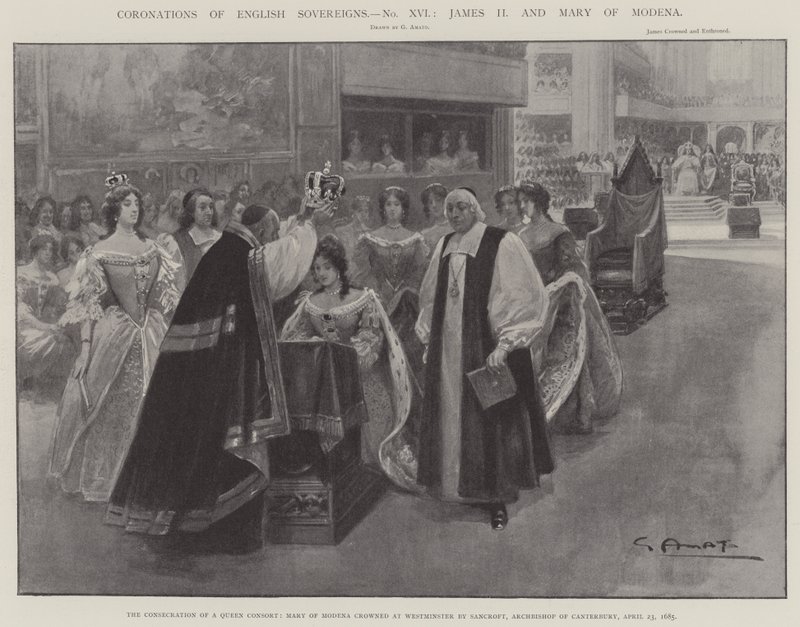 Couronnements des souverains anglais, Jacques II et Marie de Modène - G.S. Amato