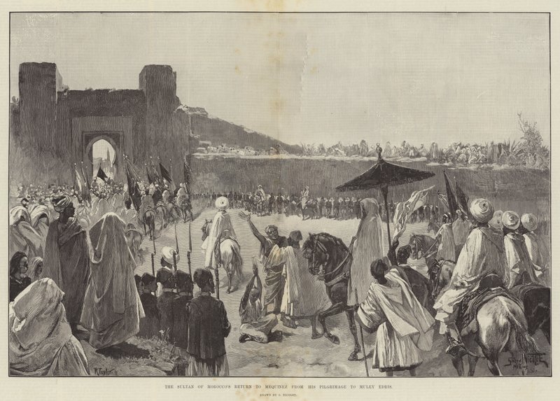 Le retour du sultan du Maroc à Mequinez de son pèlerinage à Muley Edris - Gabriel Nicolet