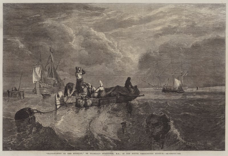 Bateau de marché sur l