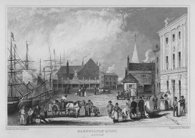 Quai de Barnstaple, Devon (gravure) - George Bryant Campion