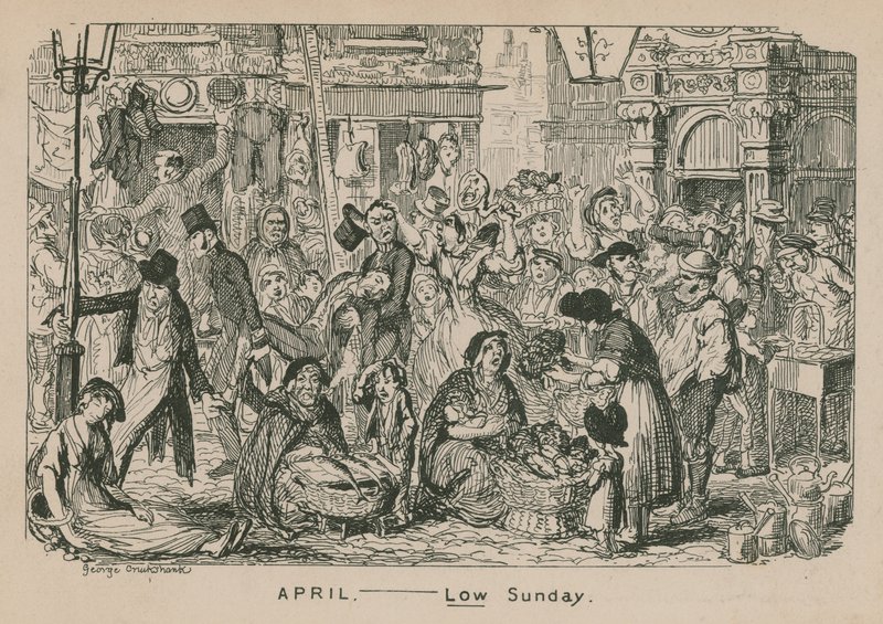 Avril - bas dimanche - George Cruikshank