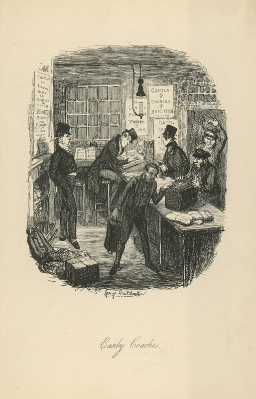 Premières diligences - George Cruikshank