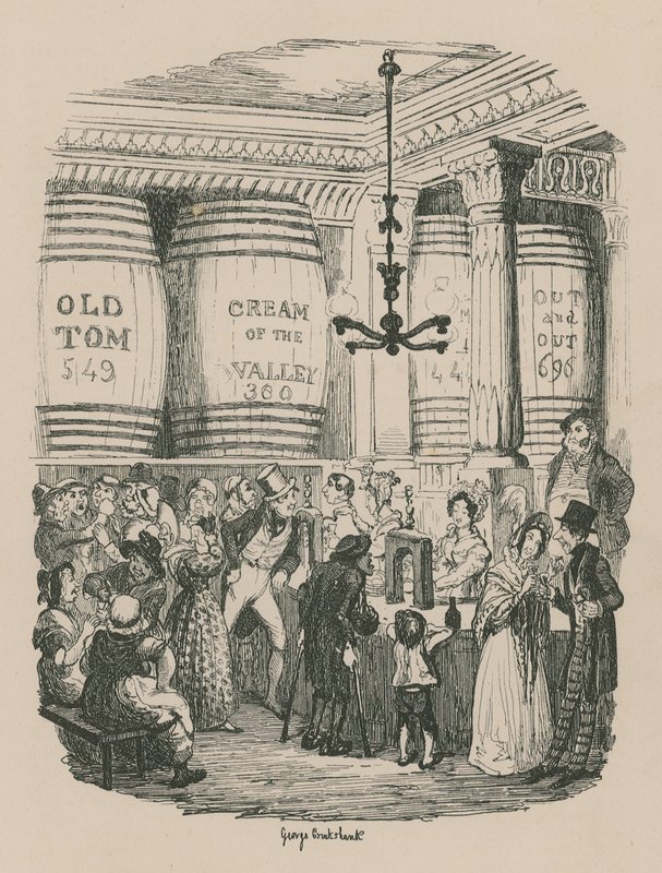 Le magasin de gin - George Cruikshank