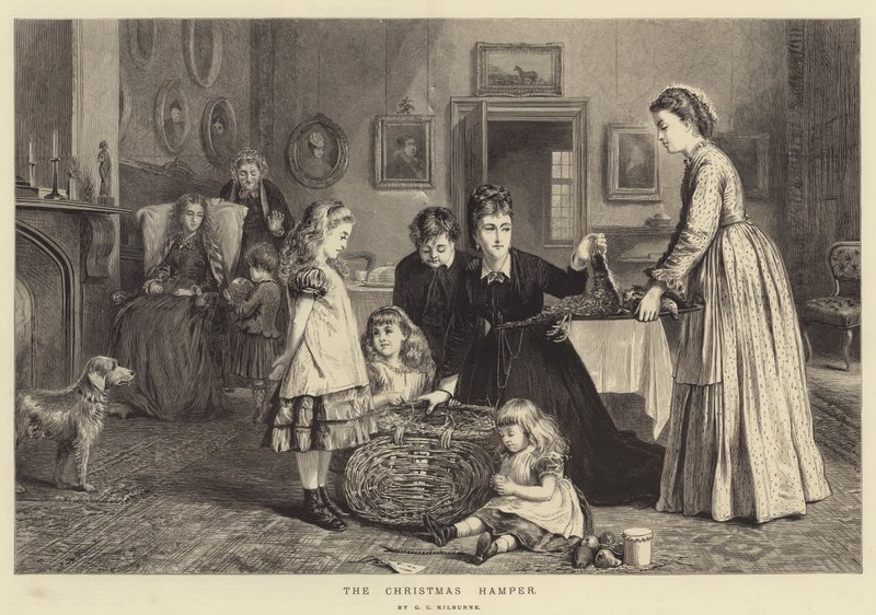 Le panier de Noël - George Goodwin Kilburne