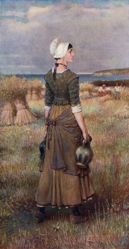 Évangéline (lithographie en couleur) - George Henry (after) Boughton