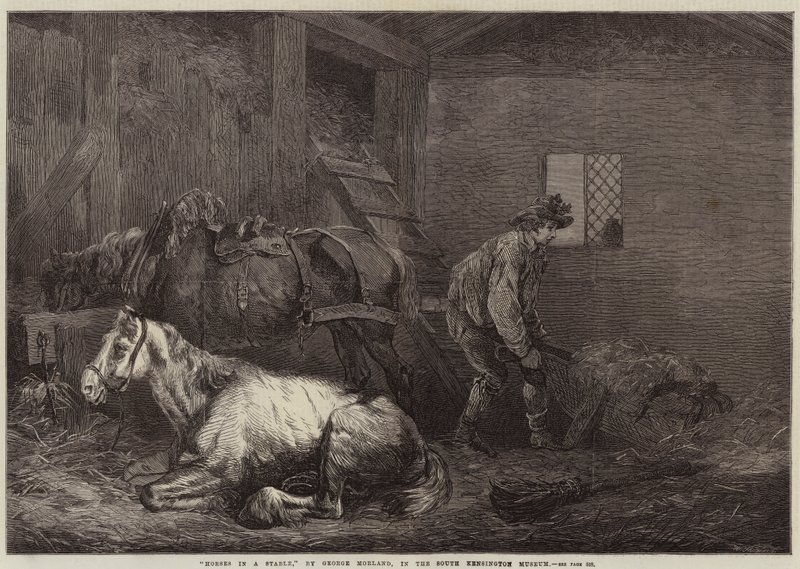 Chevaux dans une écurie - George Morland