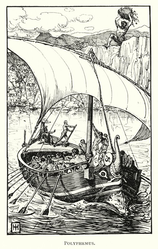 Odyssée : Polyphème (gravure) - George Percy Jacomb Hood