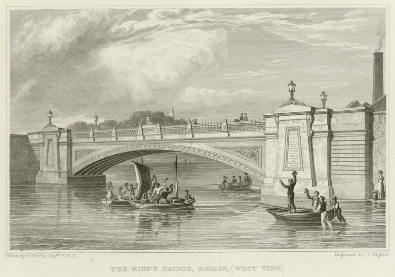 Le pont du roi à Dublin - George Petrie