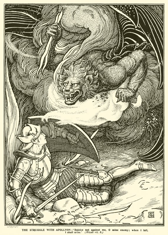 La Lutte avec Apollyon - George Woolliscroft Rhead