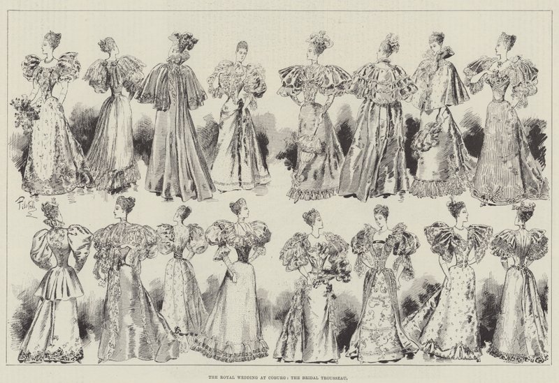 Le mariage royal à Cobourg, le trousseau de la mariée - Georges Labadie Pilotell