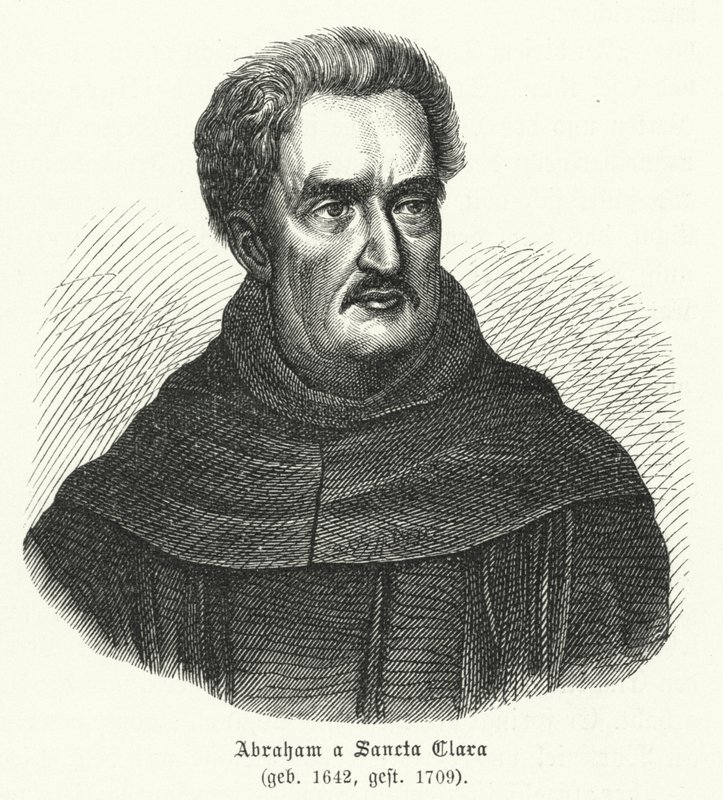 Abraham a Sancta Clara, prédicateur allemand (gravure) - German School