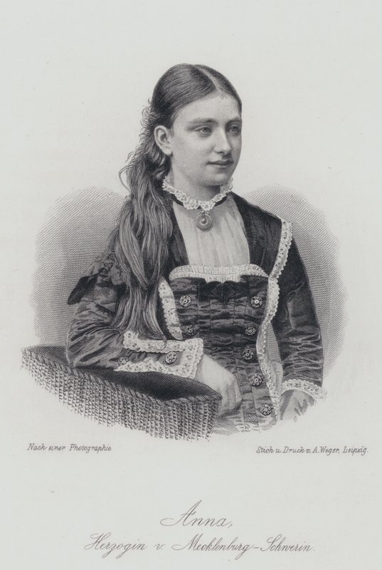 Anna, duchesse de Mecklembourg-Schwerin (gravure) - German School