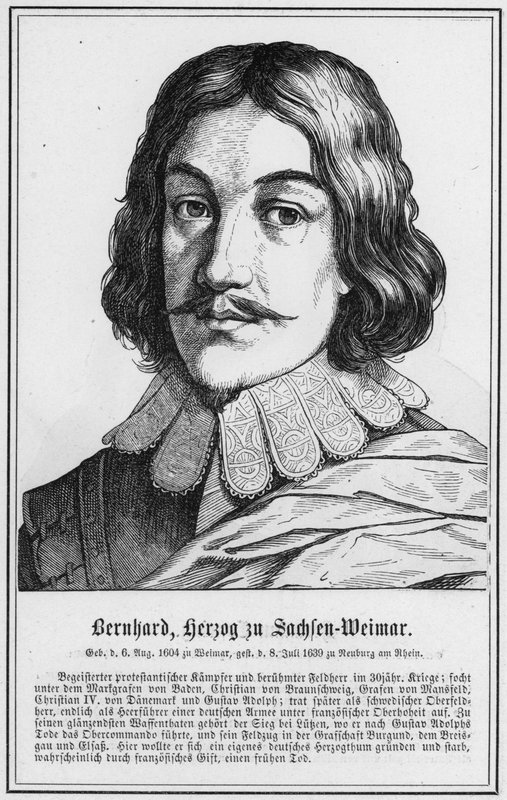 Bernhard, Herzog zu Sachsen-Weimar (gravure) - German School