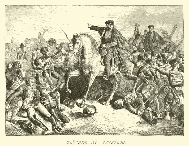 Blücher à Waterloo - German School
