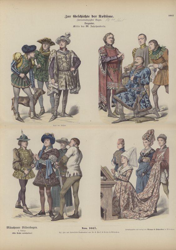 Robe bourguignonne, XVe siècle - German School