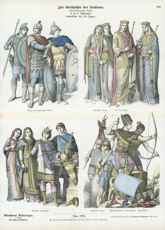 Costumes du monde antique - German School