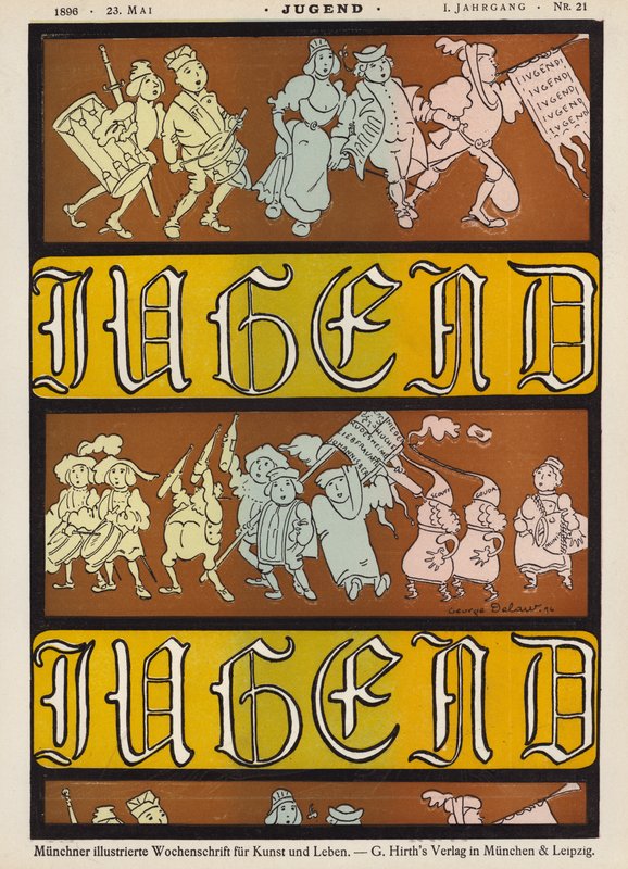 Illustration de couverture pour le magazine Jugend, 1896 - German School