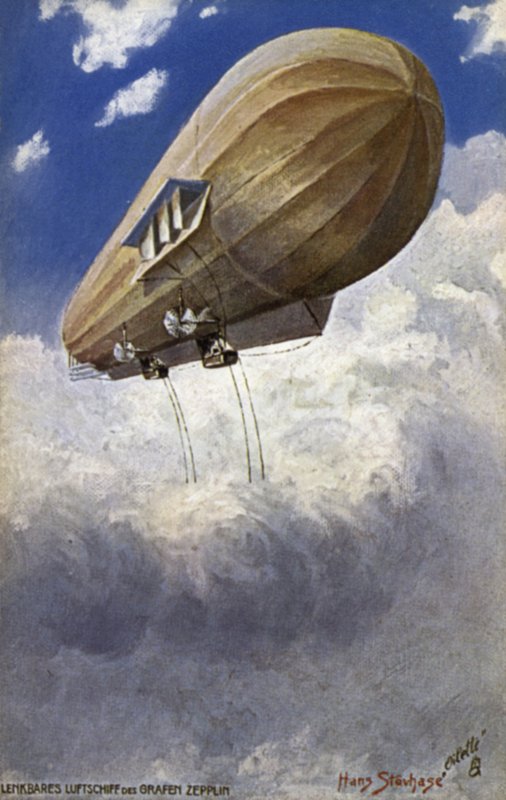 Dirigeable de Graf Ferdinand von Zeppelin - German School