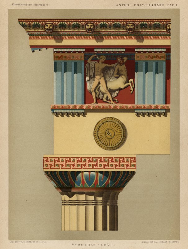 Entablement dorique - German School