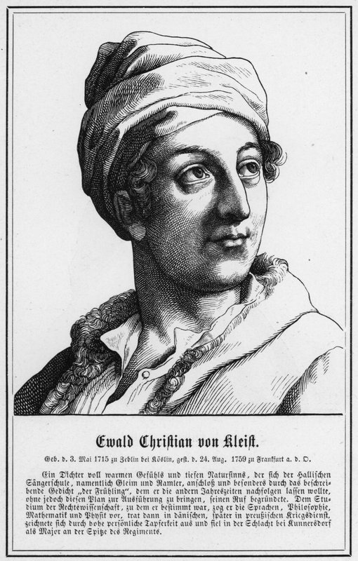 Ewald Christian von Kleist (gravure) - German School