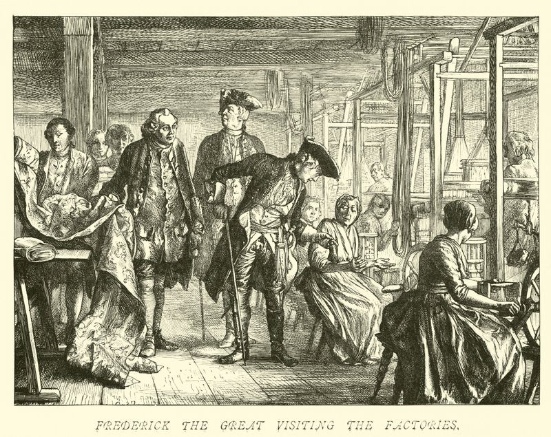 Frédéric le Grand visitant les usines - German School