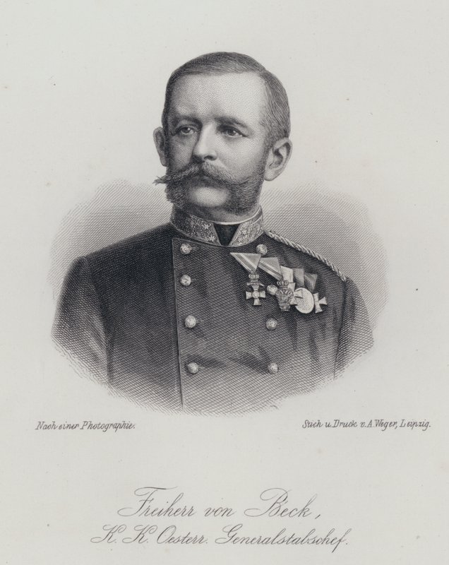 Friedrich von Beck-Rzikowsky, général autrichien (gravure) - German School