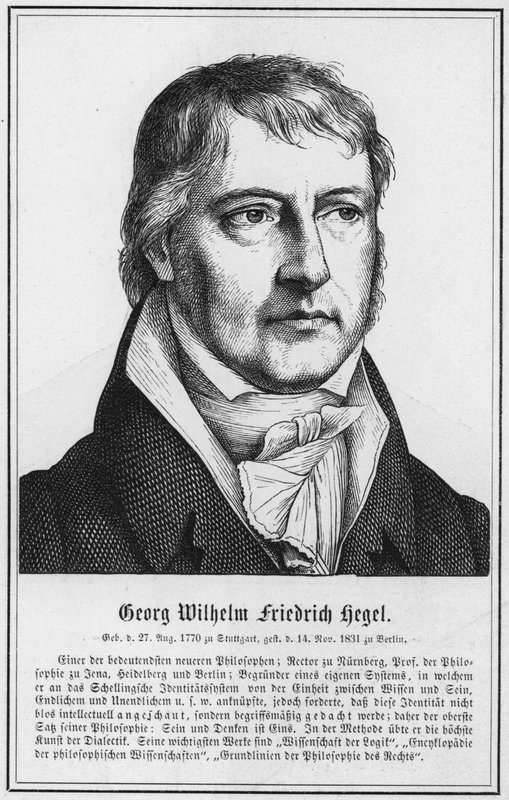 Georg Wilhelm Friedrich Hegel (gravure) - German School
